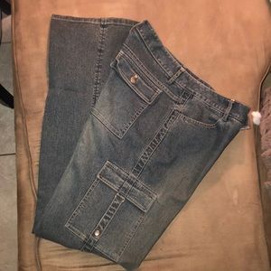 Elie Tahari denim cargo pants
